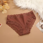 Sexy Cotton Lace Panty Women Low Waist Panties Underwear S-XL Solid Color Ladies Briefs Lingere Underware Comfortable Women