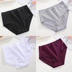 4Pcs/Set Women Cotton Briefs Seamless High Waist Breathable Underwear Female Stretch Comfortable Lingerie New solid color Panty