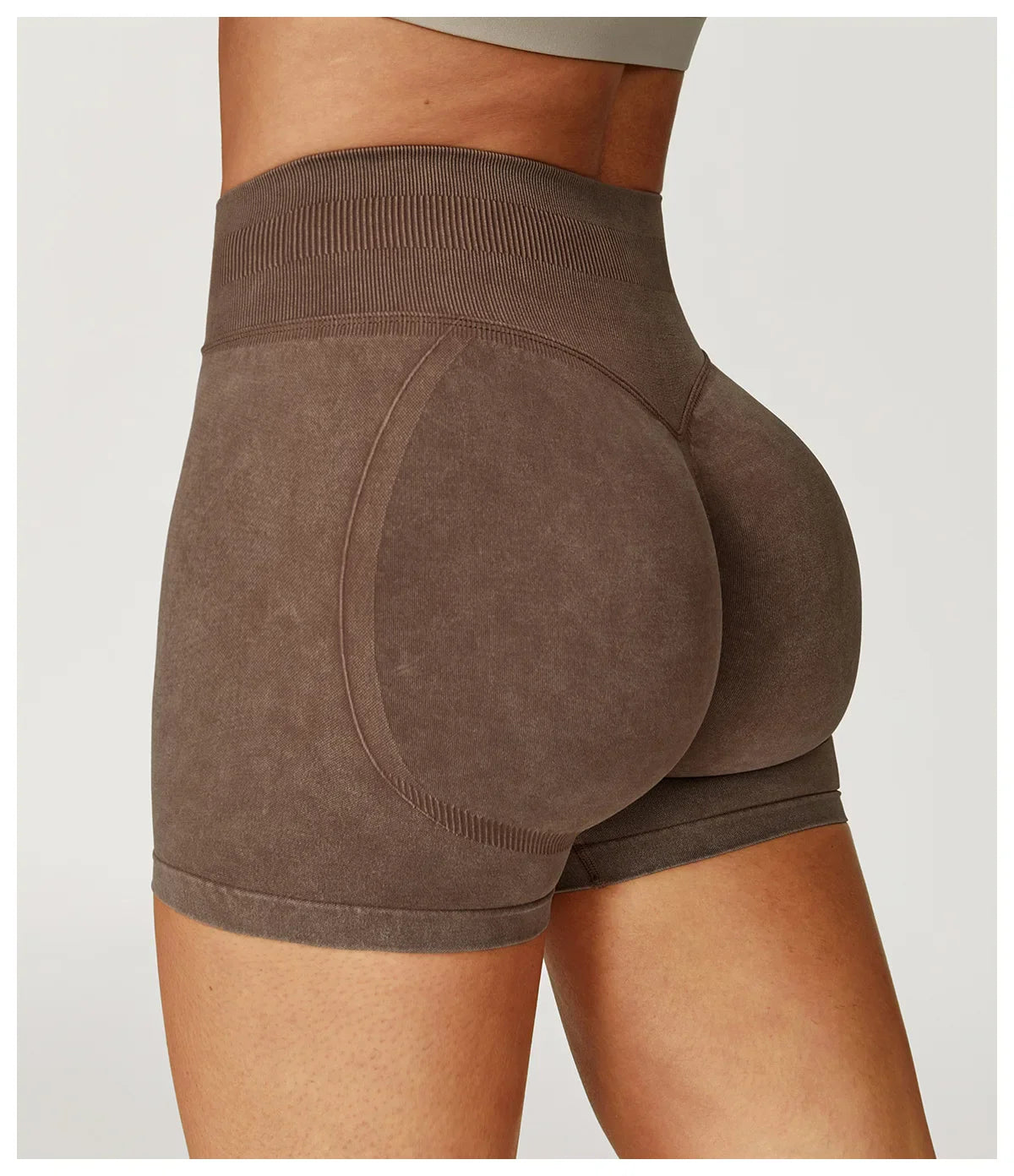High Waist Yoga Shorts Women Sand Washed Yoga Shorts Workout Shorts Fitness Yoga Lift Butt Fitness Yoga Gym Running Short Pants