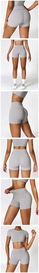 Yoga Shorts Women Summer Fitness Shorts Running Cycling Shorts Breathable Sports Leggings High Waist Summer Workout Gym Shorts