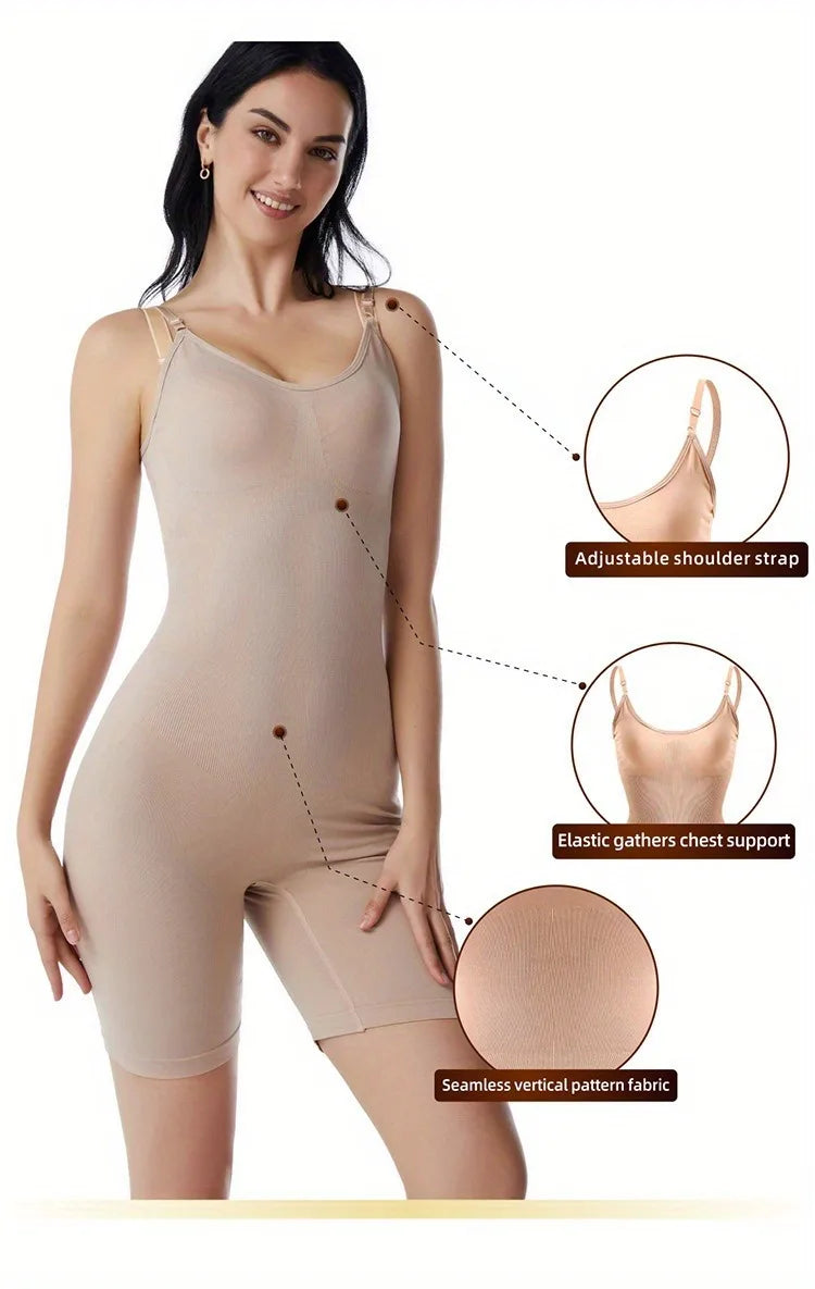 Women's Ultra-Soft Compression Bodysuit - Tummy Control Shaping Garment with Chest Uplift, Butt Lifter & Waist Slimmer