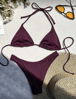2026 New Micro Mini Black Solid Color Swimwear Women Bikini Set Sexy Biquini Bathing Suit Swimsuit Bandage Swim Suit Brazilian