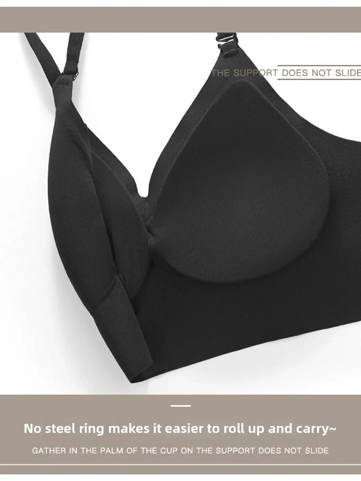 Women Sexy Lingerie Invisible Bra Deep U Plunge Bras Backless Top for Dresses, Transparent Strap Push Up Back Sling Underwear