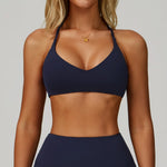 Hearuisavy Breathable Sports Bra Women Quick Drying ShockProof Gym Workout Top Casual Yoga Clothing Push Up Running Fitness Bras