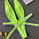 Sexy Bikini 2025 Swimsuit Woman Hollow Out Black Leopard Print Thong Swimwear Front Tie Bathing Suit Backless One Piece Swimsuit