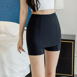 Ice Silk High Waist Women Tummy Control Seamless Shorts Double Layer Under the Skirt Boxer Safety Pants Women Shapewear