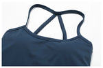 Strappy Sports Bra For Women Gym Workout Tops Sexy Yoga Bra Gather Fitness Push Up Training Running Female Sport Vest