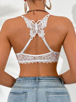 1Pcs Lace Butterfly Women's Sexy Bras French Front Closure Push up Bra Non-Padded Comfortable Versatile Back Design Top