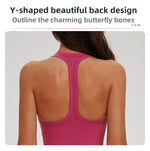 Women Yoga Sports Bra High Strength Gym Tank Top Push-Up Workout Bra Fitness Vest Comfortable Naked Feeling Gym Bra Fitness Bra