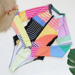 2026 Patchwork One Piece Swimsuit Long Sleeve Swimwear Women Bathing Suit Retro Sport Swimsuit One Piece Surfing Swim Wear