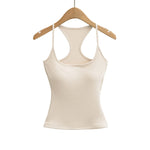 Soft Blush Pink Tank Top For Women Slim Fitted Design Stretchy Fabric Seamless Comfort For Casual Outings Or Light Workouts RSEZ