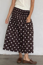 Women Polka Dot Elastic Waist A-Line Long Skirt High Waist Chiffon Skirt Fashion Y2K Streetwear Elegant Maxi Mesh Bottoms
