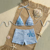 Sequin Starfish light blue Texture Swimwear Sexy Halter String Triangle Bikinis Sets Shorts Bottoms Woman Swimsuit 2026 Bikini test
