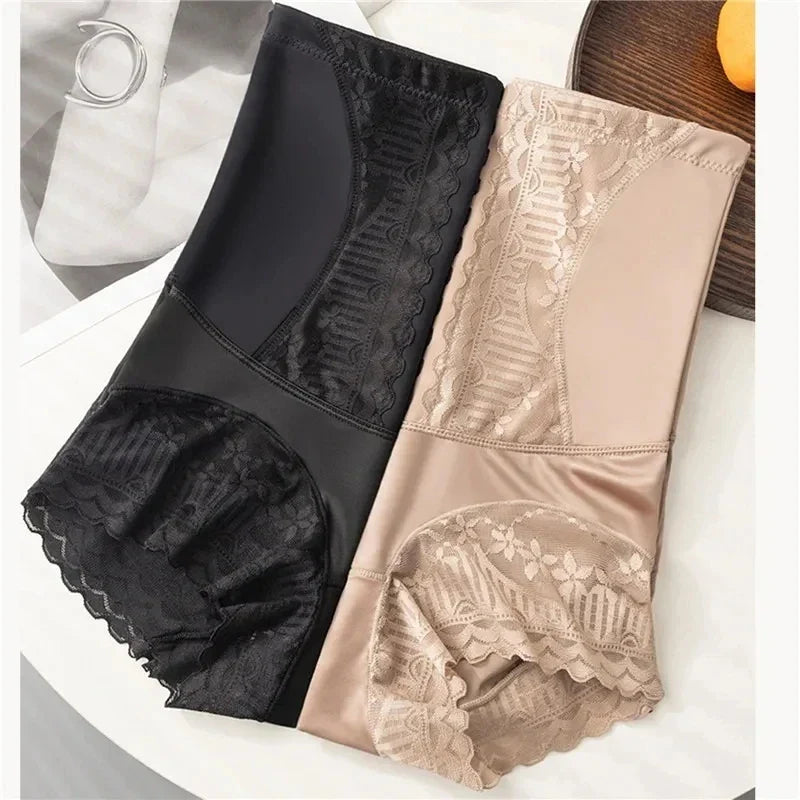 High Waist Lace Flat Belly Shorts For Women Slimming Panties Shapewear Tummy Control Underwear Female Hip Lifting Pants