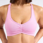 Sports Bra Strappy Backless Yoga Gym Bra Removable Cups Women Workout Clothing Gym Top Halter Sport Bras 6 colors