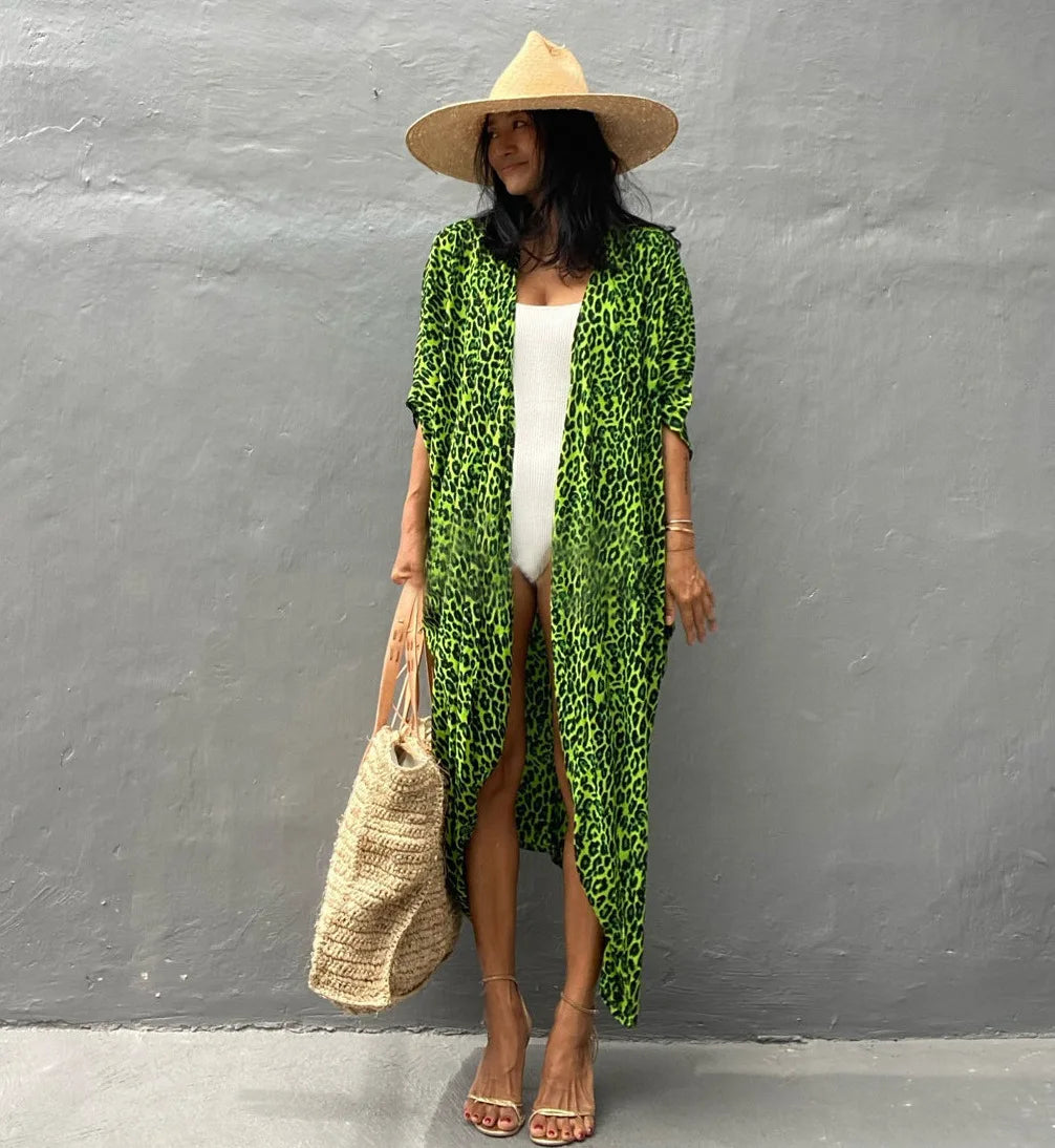 Beach Cover Ups for Swimwear Women Black Tie Dye Kimono Swimsuit Cape Summer Dress 2022 Beachwear Outfits Sales