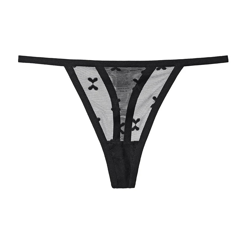 Lace Women Panties G String Sexy Thong Seamless Underwear T Back Transparent Low Waist Girls Briefs Underpants Plus Size S-XL
