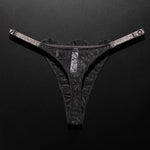 Lace Sexy Girls Women Panties Seamless Underwear Rhinestone G String Letter Transparent Thong For Female Low Rise Ladies Briefs