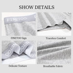 Finetoo Women's Panties Cotton Seamless Sports Boxers Underwear Female Solid Color Briefs Cozy Lingerie Intimate Underpant S-XXL