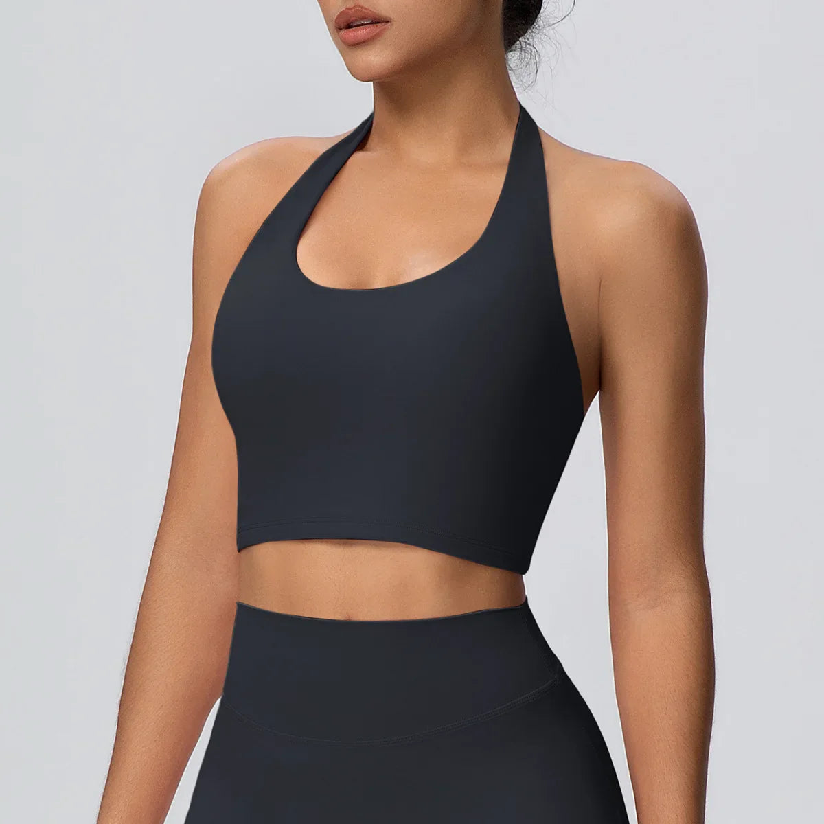 Sexy Gym Women's Sports Bra Breathable Hanging Neck Backless Sports Bra Women's Comfortable Exercise Pilates Training Yoga Top