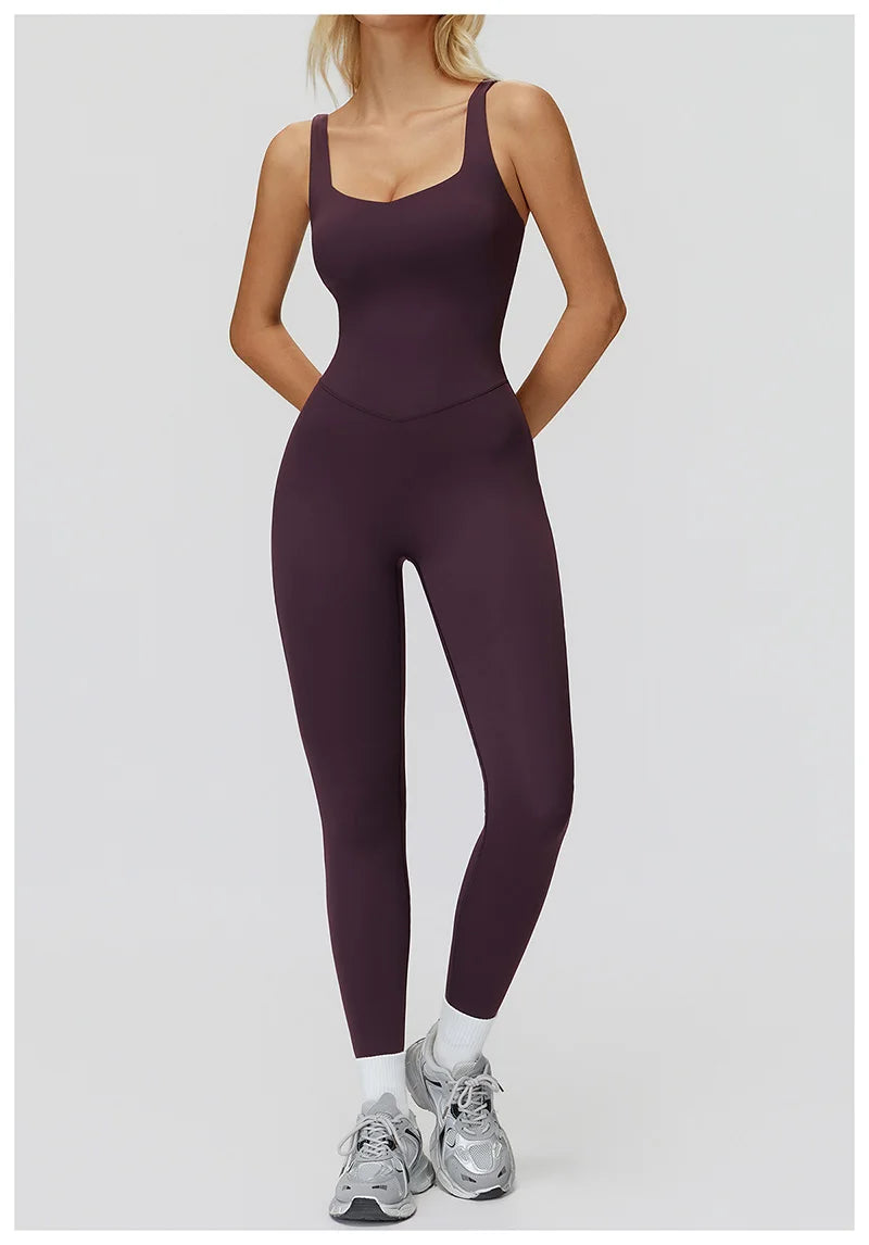 Women Yoga one-piece Jumpsuit Fitness Sports Overalls Gym Clothin Pilates Workout Clothes Outfit push-up Activewear Sportswear