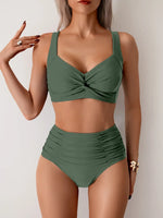 2026 Sexy Black Two Piece Swimsuit Women Solid Push Up Padded Bikini Set Beachwear Summer Swimwear High Cut Bathing Suit Biquini