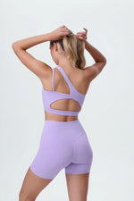 DIA FIT JOY Yoga Sports Bra Single Shoulder Irregular Strap Naked feel Sensation Beautiful Back Design Comfortable Breathable