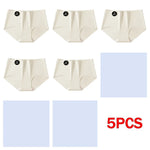 5PCS Seamless Mulberry Silk Underwear Ultral Thin Women's Panties Sexy High Elastic Invisible Briefs Soft Underpants Lingerie