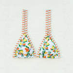 2026 Sexy Orange Print Micro Bikini Women Double Strap Push Up Bra Hollow Out Thong Swimsuit Beach Bathing Suit Holiday Swimwear