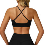 Sexy Underwear Women Tops Back Cross Strap Tank Top Push Up Running Sports Bra Breathable Soft Fitness Beauty Workout Yoga Bra