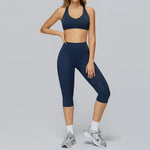 New yoga set 2 pieces gym set Women Long Sleeve Sports Shirts Sports Bra Leggings Suit Fitness Running Workout Suits Tracksuit