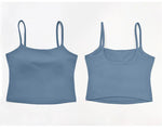 NCLAGEN GYM Tank Top With Built In Bra women's Yoga clothingrunning Square Neck fitness vest beautiful back sports Workout