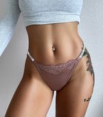 Rhinestone Lace Sexy Girls Women Panties Seamless Underwear G String Letter Transparent Thong For Female Low Rise Ladies Briefs