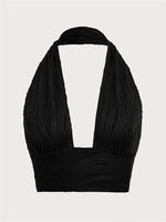 Sexy Solid Backless Crop Halter Top Women Summer 2024 Y2K Clothes Grunge High Street Style Club Sleeveless Cami Top Streetwear