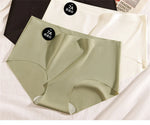 5PCS Seamless Mulberry Silk Underwear Ultral Thin Women's Panties Sexy High Elastic Invisible Briefs Soft Underpants Lingerie