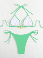 Sexy Black Micro Bikini 2025 Women Starfish Ornament Push Up Bra Tie Side Thong Swimsuit Summer Bathing Suit Holiday Swimwear
