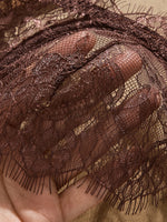 Ladies' Basic Style Thin Lace Bra And Panty Set Seamless Single Layer Eyelet Underwear Comfortable Intimate Apparel