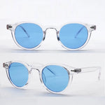 Vintage Rice Nail Round Sunglasses Men Women Brand Hawksbill Blue Shades Eyewear Female Brand Design Sun Glasses Men oculos