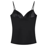 HXAO Woman Tops Corset Crop Top Women Sleeveless Black Brown Top With Straps Camisole Bodycon Backless Sexy Tops Bustier