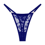 5pcs/pack Low Waist Sexy Women's G-String Underwear Floral Elegant Thongs Breathable Lingerie with Rhinestones Female Panties