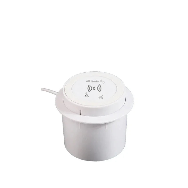 3 in 1 Wireless Charger Built in Type-C USB Ports Desktop Embedded Charging Station for iPhone 17 Xiaomi Airpods Mobile Phone