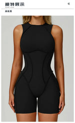 New Seamless Yoga Jumpsuits Sports Fitness Hip-lifting Backless Shorts One-piece Workout Gym Leggings Tracksuits for Women