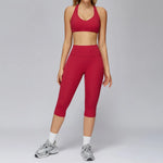 New yoga set 2 pieces gym set Women Long Sleeve Sports Shirts Sports Bra Leggings Suit Fitness Running Workout Suits Tracksuit