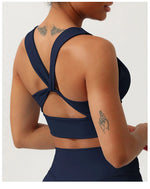 Female Cross Strap Sports Vest Bras For Women Bra High Strength Gym Underwear Sexy With Pad Bra Push Up Tops Workout Lingerie