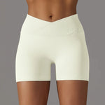 Summer V-waist peach hip lifting tight fitting three part pants, high waist yoga shorts, running speed drying seamless yoga pant