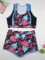 2026 Sporty High Waist Swimsuit Women Floral Printed Swimwear Female Bathers Bathing Swimming Swim Suit Beachwear
