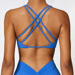 Push Up Gym Top Women Pleated Design Sports Bra Women Sexy Yoga Bra Running Yoga Clothes Women Fitness Workout Brassiere Women