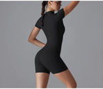 Yoga suit women jumpsuit One-Piece Suit short sleeved shorts Gym Push Up Workout Clothes Fitness Bodysuit Sportswear Tracksuit