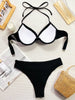 Underwired Bra Cup Halter High Waist Bikini Women Swimsuit Female Swimwear Two Pieces Bikini Set Push Up Bathing Suit Swim Lady test