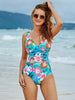 Printed One Piece Swimsuit Women Solid Sexy Backless V Neck Swimwear Summer Female Brazilian Beach Wear Slimming Bathing Suit test